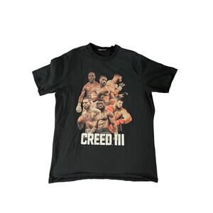 Creed III Movie Graphic T-Shirt Boxing Michael B Jordan Tee Black Men’s XL